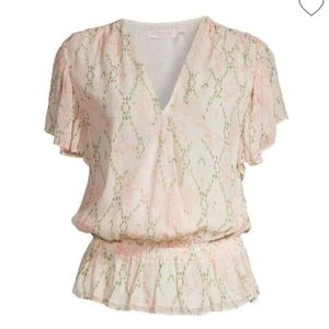 RAMY BROOK ELEANOR FLUTTER SLEEVE BLOUSE S